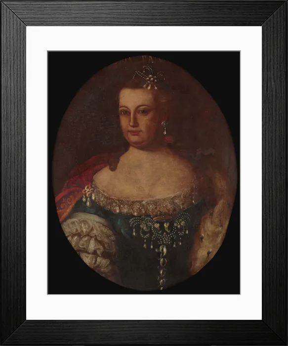 Framed Print : Portrait of Mariana Victoria (1718-1781), Queen of Portugal, 18th century. Creator: Anonymous Framed Print : Portrait of Mariana Victoria (1718-1781), Queen of Portugal, 18th century. Creator: Anonymous