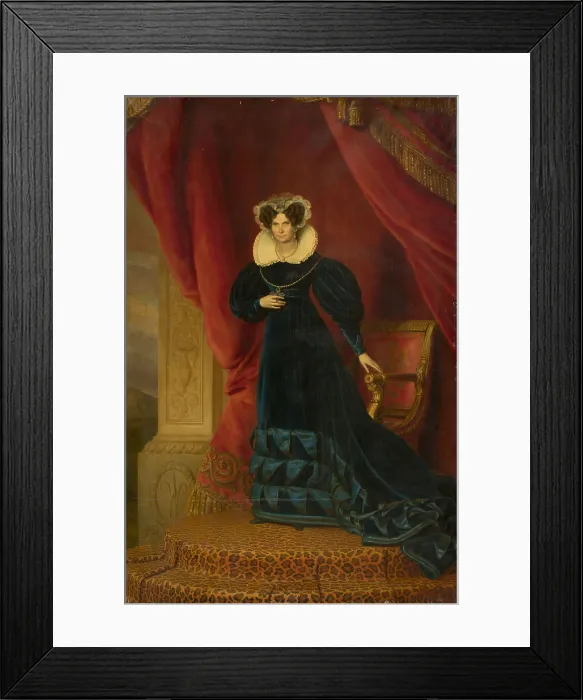 Framed Print : Friederike Luise Wilhelmine of Prussia (1774-1837), Queen of the Netherlands, Between 1833 and 1839. Creator: Hulst, Jan Baptist, van der (1790-1862) Framed Print : Friederike Luise Wilhelmine of Prussia (1774-1837), Queen of the Netherlands, Between 1833 and 1839. Creator: Hulst, Jan Baptist, van der (1790-1862)