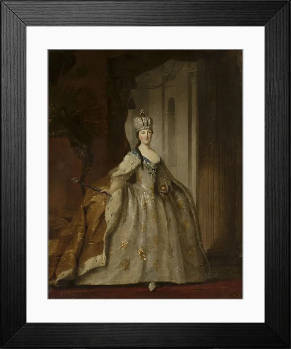 Framed Print : Portrait of Empress Catherine II (1729-1796). Creator: Argunov, Ivan Petrovich (1729-1802) Framed Print : Portrait of Empress Catherine II (1729-1796). Creator: Argunov, Ivan Petrovich (1729-1802)