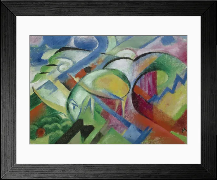 Framed Print : The Sheep, 1913-1914. Creator: Marc, Franz (1880-1916) Framed Print : The Sheep, 1913-1914. Creator: Marc, Franz (1880-1916)