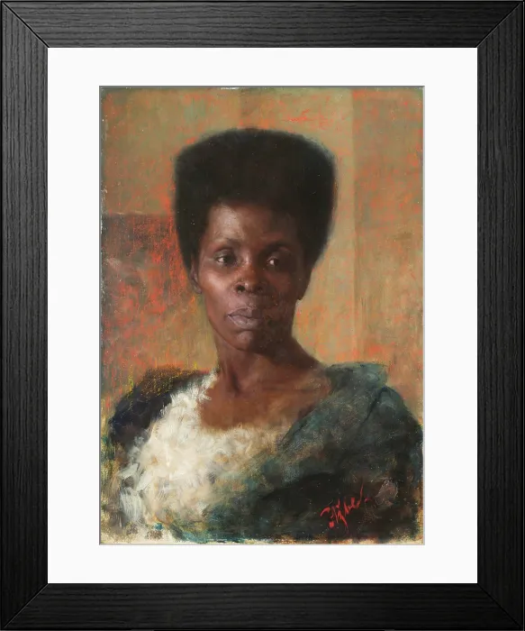 Framed Print : Black Woman, 1895. Creator: Azbe, Anton (1862-1905) Framed Print : Black Woman, 1895. Creator: Azbe, Anton (1862-1905)