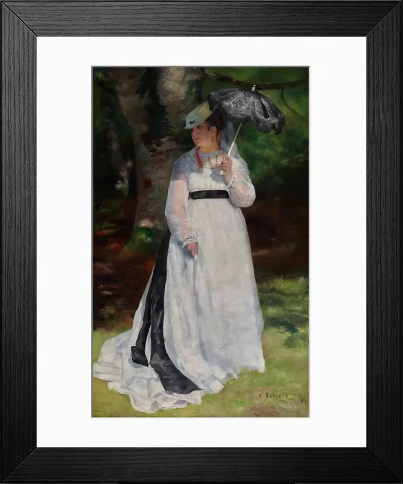 Framed Print : Lise - La femme a l'ombrelle (Lise with the parasol), 1867. Creator: Renoir, Pierre Auguste (1841-1919). Lise - La femme a l'ombrelle (Lise with the parasol), 1867. Creator: Renoir, Pierre Auguste (1841-1919) Framed Print : Lise - La femme a l'ombrelle (Lise with the parasol), 1867. Creator: Renoir, Pierre Auguste (1841-1919). Lise - La femme a l'ombrelle (Lise with the parasol), 1867. Creator: Renoir, Pierre Auguste (1841-1919)