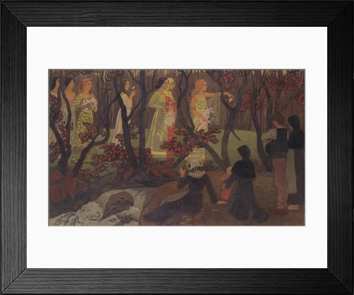 Framed Print : La Vision pres du torrent ou Le Rendez-Vous des fees (The Vision near the Torrent or...), 1897. Creator: Serusier, Paul (1864-1927) Framed Print : La Vision pres du torrent ou Le Rendez-Vous des fees (The Vision near the Torrent or...), 1897. Creator: Serusier, Paul (1864-1927)