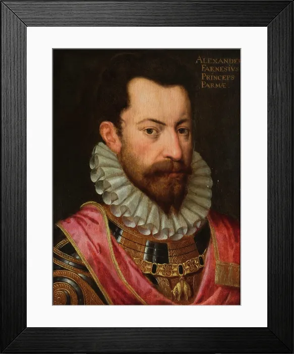 Framed Print : Portrait of Alexander Farnese (1545-1592), Duke of Parma, c1590. Creator: Anonymous Framed Print : Portrait of Alexander Farnese (1545-1592), Duke of Parma, c1590. Creator: Anonymous
