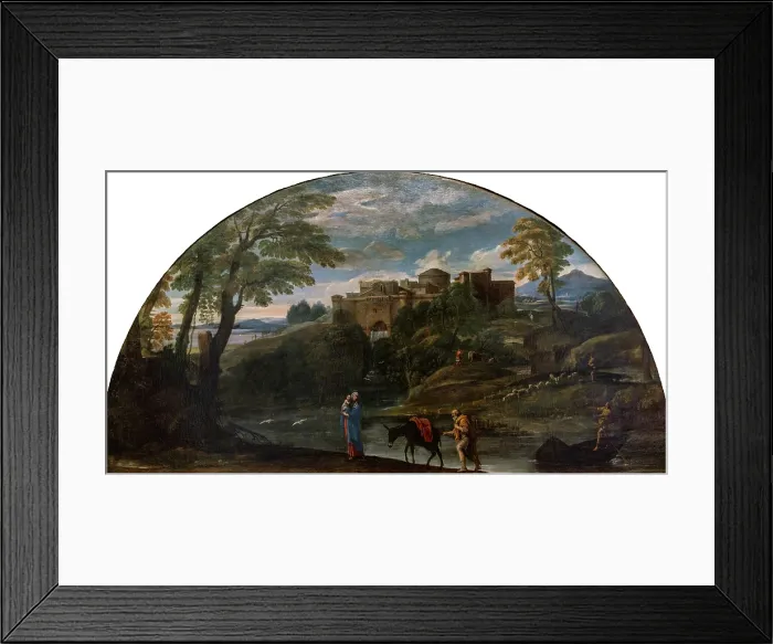 Framed Print : Landscape with the Flight into Egypt, c1604. Creator: Carracci, Annibale (1560-1609) Framed Print : Landscape with the Flight into Egypt, c1604. Creator: Carracci, Annibale (1560-1609)