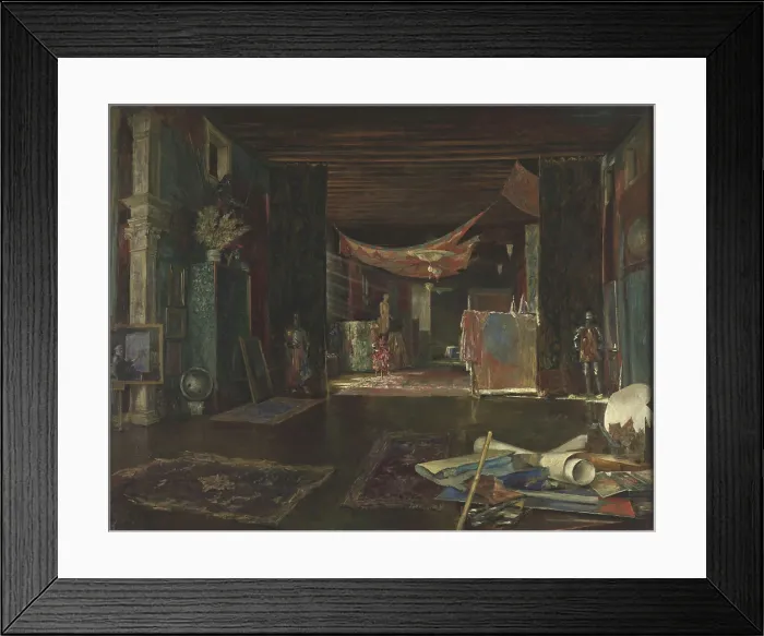 Framed Print : Atelier of the artist at Palazzo Pesaro degli Orfei. Creator: Fortuny y Madrazo, Mariano (1871-1949) Framed Print : Atelier of the artist at Palazzo Pesaro degli Orfei. Creator: Fortuny y Madrazo, Mariano (1871-1949)