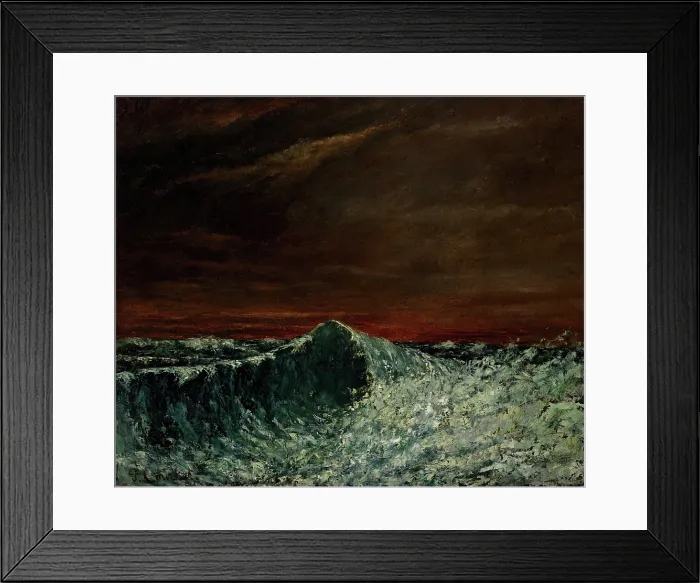 Framed Print : The Wave, c1871-1873. Creator: Courbet, Gustave (1819-1877) Framed Print : The Wave, c1871-1873. Creator: Courbet, Gustave (1819-1877)