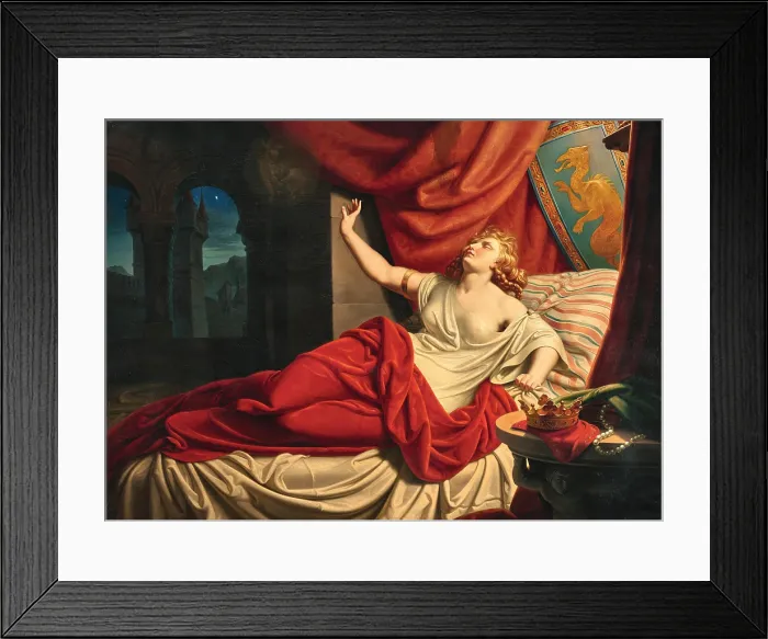 Framed Print : Kriemhild dreames that two boars had chased Siegfried over the heath. Creator: Rolle, Karl Gottlieb (1814-1862) Framed Print : Kriemhild dreames that two boars had chased Siegfried over the heath. Creator: Rolle, Karl Gottlieb (1814-1862)