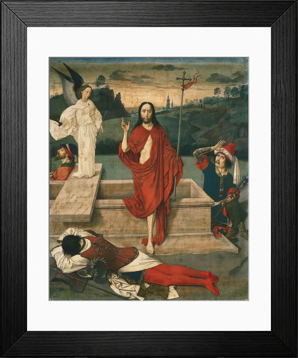 Framed Print : The Resurrection of Christ, 1450s. Creator: Bouts, Dirk (1410 / 20-1475) Framed Print : The Resurrection of Christ, 1450s. Creator: Bouts, Dirk (1410 / 20-1475)