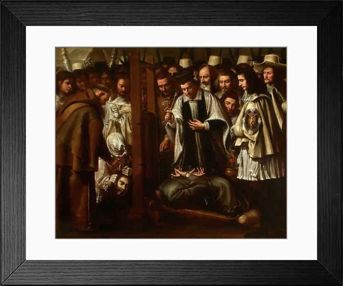 Framed Print : The Brotherhood of of Saint John Beheaded attend the blessing of the beheaded, 1662. Creator: Costa, Giovanni Battista (active 1660-1670) Framed Print : The Brotherhood of of Saint John Beheaded attend the blessing of the beheaded, 1662. Creator: Costa, Giovanni Battista (active 1660-1670)