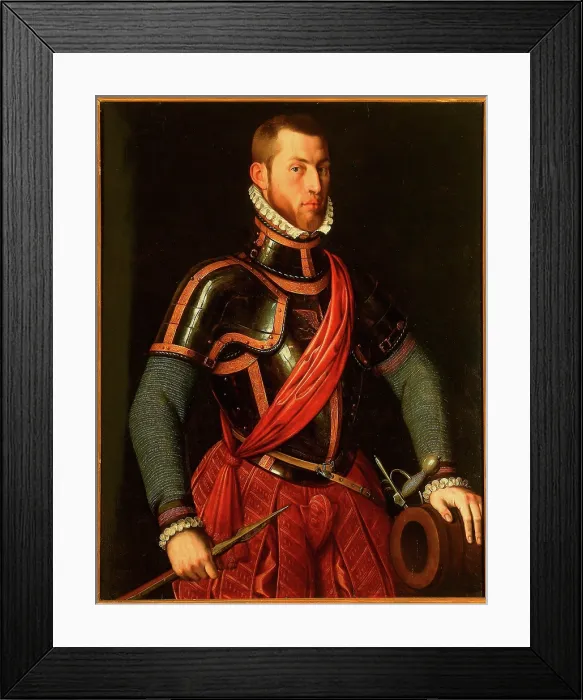 Framed Print : Portrait of Vespasiano I Gonzaga (1531-1591), Duke of Sabbioneta, c1590. Creator: Campi, Bernardino (1522-1591) Framed Print : Portrait of Vespasiano I Gonzaga (1531-1591), Duke of Sabbioneta, c1590. Creator: Campi, Bernardino (1522-1591)