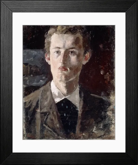 Framed Print : Self-portrait, 1882-1883. Creator: Munch, Edvard (1863-1944) Framed Print : Self-portrait, 1882-1883. Creator: Munch, Edvard (1863-1944)