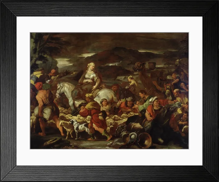 Framed Print : The Departure of Rebecca, Second Half of the 17th century. Creator: Giordano, Luca (1632-1705) Framed Print : The Departure of Rebecca, Second Half of the 17th century. Creator: Giordano, Luca (1632-1705)