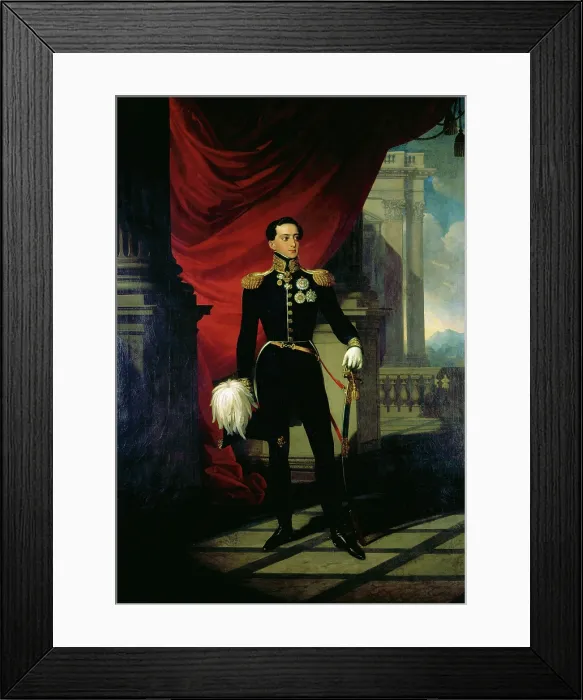 Framed Print : Portrait of King Miguel I of Portugal (1802-1866), 1827. Creator: Ender, Johann Nepomuk (1793-1854) Framed Print : Portrait of King Miguel I of Portugal (1802-1866), 1827. Creator: Ender, Johann Nepomuk (1793-1854)