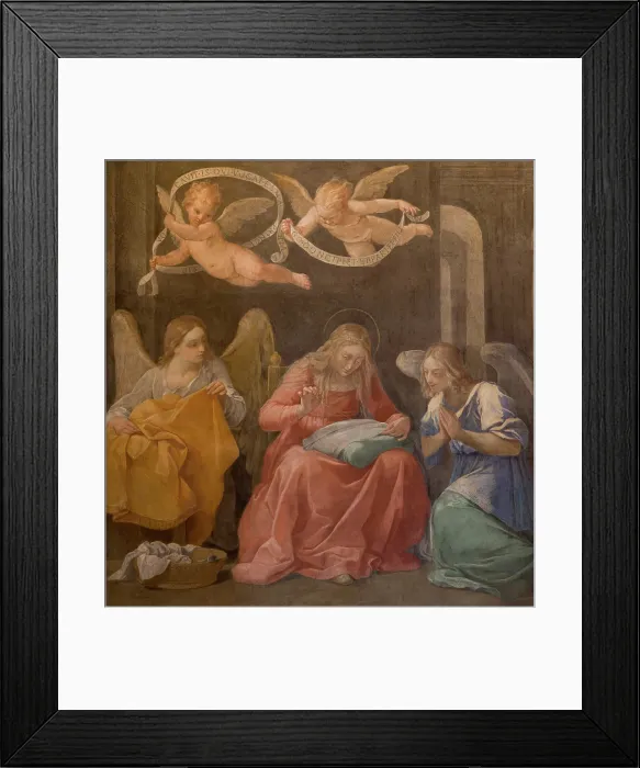 Framed Print : The Madonna Sewing, 1609-1610. Creator: Reni, Guido (1575-1642) Framed Print : The Madonna Sewing, 1609-1610. Creator: Reni, Guido (1575-1642)