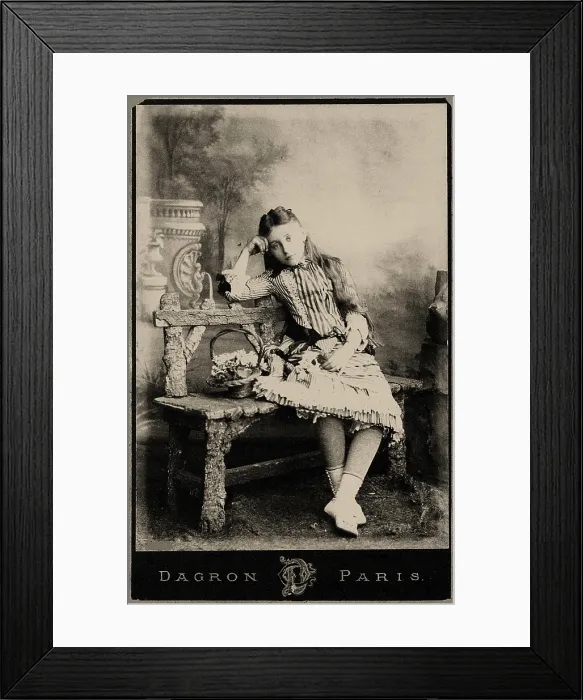 Framed Print : Colette at the Age of 11, 1884. Creator: Dagron, Prudent Rene-Patrice (1819-1900) Framed Print : Colette at the Age of 11, 1884. Creator: Dagron, Prudent Rene-Patrice (1819-1900)