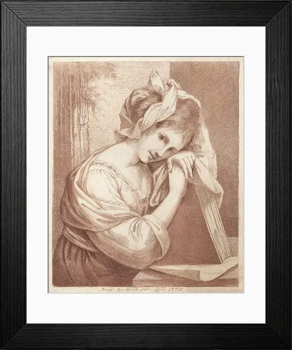 Framed Print : Self-portrait, 1770. Creator: Kauffmann, Angelika (1741-1807) Framed Print : Self-portrait, 1770. Creator: Kauffmann, Angelika (1741-1807)