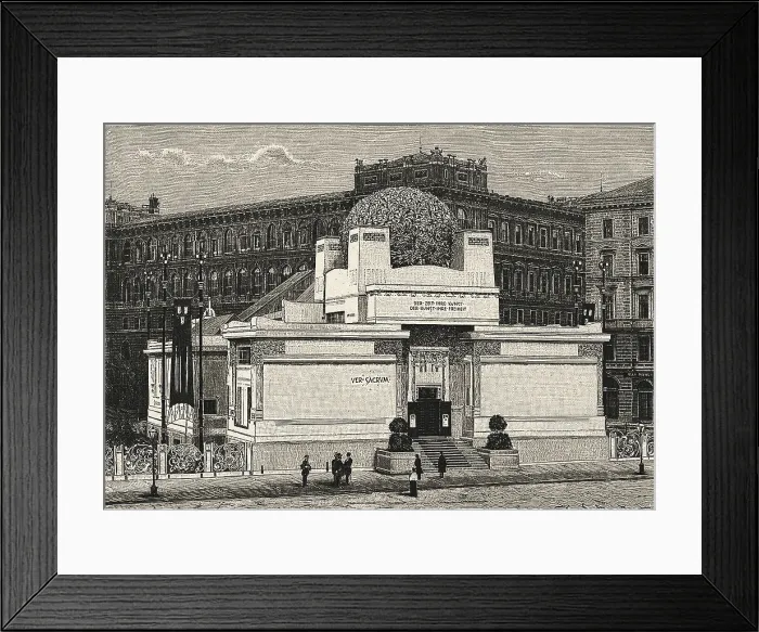 Framed Print : The Home of the Vienna Secession, from: 'Over Land and Sea', 1898, No. 13, 1898. Creator: Anonymous Framed Print : The Home of the Vienna Secession, from: 'Over Land and Sea', 1898, No. 13, 1898. Creator: Anonymous