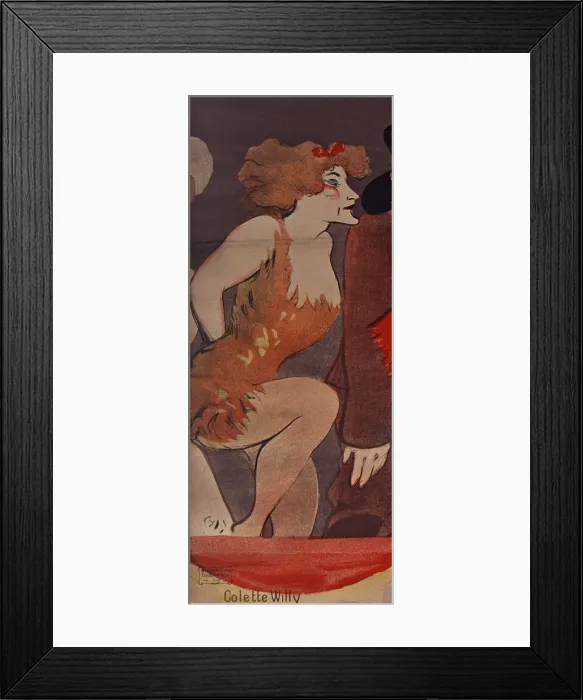 Framed Print : Colette Willy. Detail of the poster 'Tous les soirs Marigny Revue', 1907. Creator: Lourdey, Maurice (1860-1934)