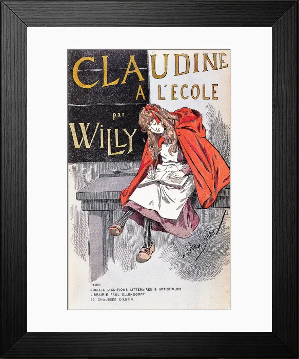 Framed Print : Cover of 'Claudine a l'ecole' by Willy, 1900. Creator: Della Sudda, Emilio (1868-1924) Framed Print : Cover of 'Claudine a l'ecole' by Willy, 1900. Creator: Della Sudda, Emilio (1868-1924)