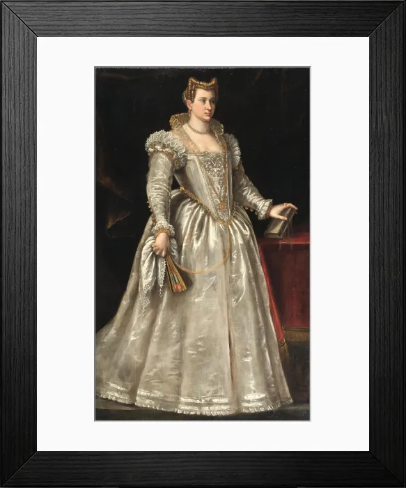 Framed Print : Portrait of Archduchess Eleanor of Austria (1534-1594), Duchess of Mantua. Creator: Vicentino, Andrea (c. 1542-1617) Framed Print : Portrait of Archduchess Eleanor of Austria (1534-1594), Duchess of Mantua. Creator: Vicentino, Andrea (c. 1542-1617)