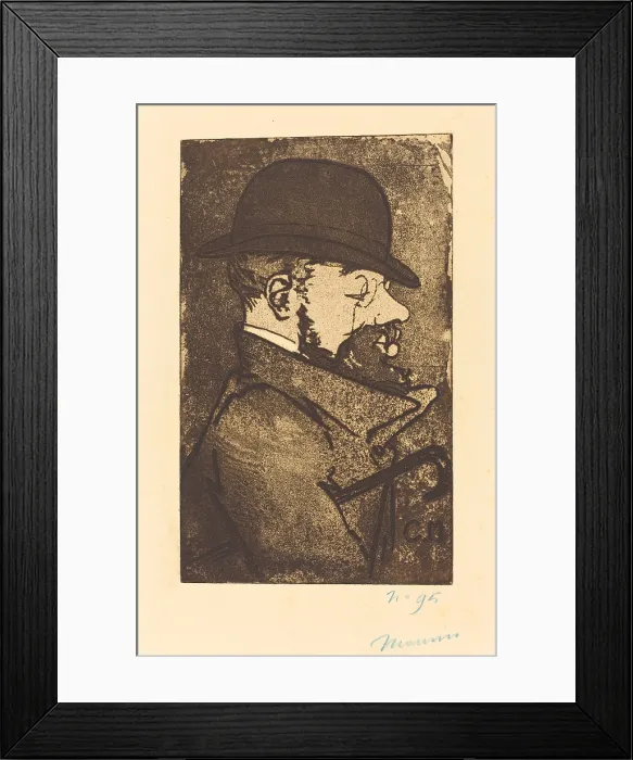Framed Print : Portrait of Toulouse-Lautrec, 1893. Creator: Maurin, Charles (1856-1914) Framed Print : Portrait of Toulouse-Lautrec, 1893. Creator: Maurin, Charles (1856-1914)