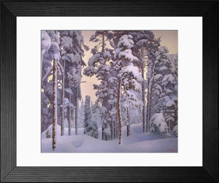 Framed Print : Snowy landscape, 1910. Creator: Werner, Hilding (1880-1944) Framed Print : Snowy landscape, 1910. Creator: Werner, Hilding (1880-1944)
