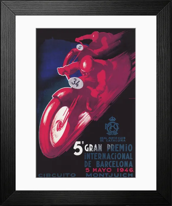 Framed Print : 5th International Grand Prix of Barcelona, May 5, 1946, 1946. Creator: Morell, Josep (1899-1949) Framed Print : 5th International Grand Prix of Barcelona, May 5, 1946, 1946. Creator: Morell, Josep (1899-1949)