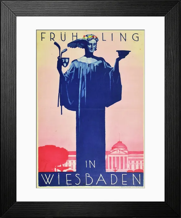 Framed Print : Fruhling in Wiesbaden, 1925. Creator: Hohlwein, Ludwig (1874-1949) Framed Print : Fruhling in Wiesbaden, 1925. Creator: Hohlwein, Ludwig (1874-1949)