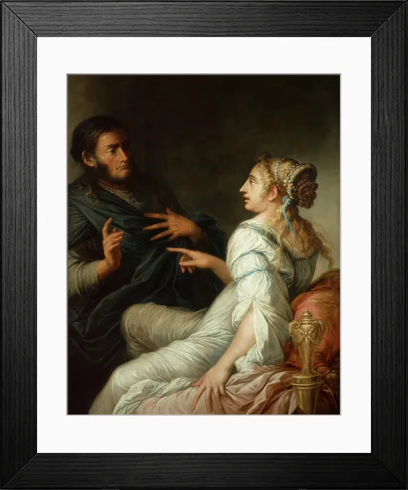 Framed Print : Phryne and Xenocrates, Mid of 17th century. Creator: Rosa, Salvatore (1615-1673) Framed Print : Phryne and Xenocrates, Mid of 17th century. Creator: Rosa, Salvatore (1615-1673)