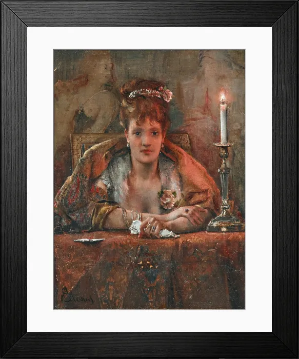 Framed Print : Returning from the Ball (Douloureuse certitude), 1861. Creator: Stevens, Alfred (1823-1906) Framed Print : Returning from the Ball (Douloureuse certitude), 1861. Creator: Stevens, Alfred (1823-1906)