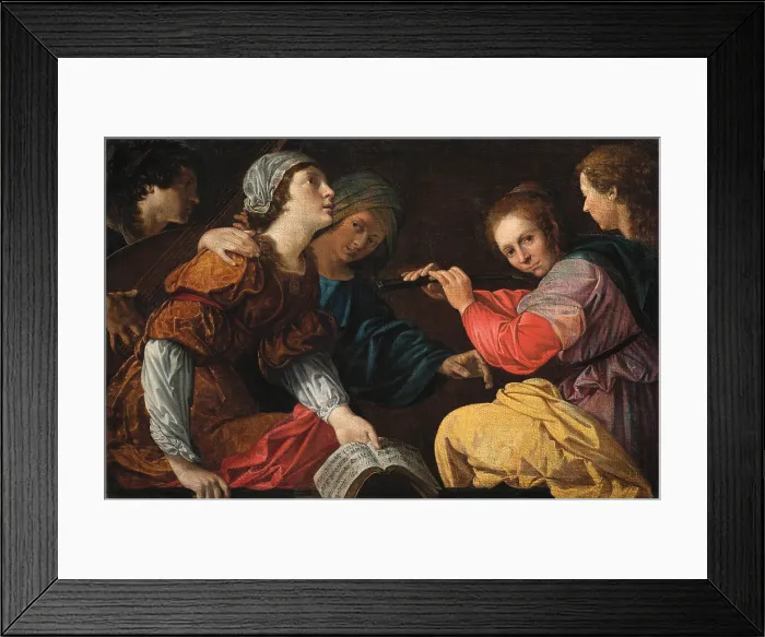 Framed Print : A concert. Creator: Spada, Leonello (1576-1622) Framed Print : A concert. Creator: Spada, Leonello (1576-1622)