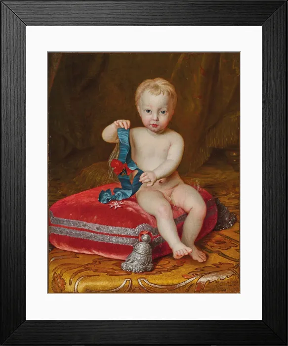 Framed Print : Portrait of Ferdinand VI of Spain (1713-1759) when Infante, with the Order of the Saint Esprit... Creator: Houasse, Michel-Ange (1680-1730) Framed Print : Portrait of Ferdinand VI of Spain (1713-1759) when Infante, with the Order of the Saint Esprit... Creator: Houasse, Michel-Ange (1680-1730)