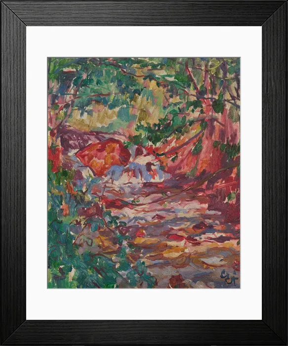 Framed Print : Mountain stream near Daganece, c1918. Creator: Giacometti, Giovanni (1868-1933)