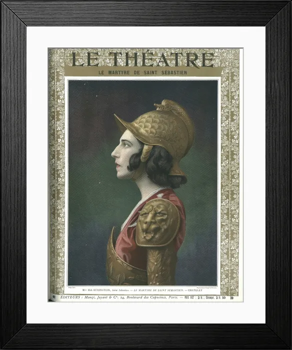 Framed Print : Ida Rubinstein as Saint Sebastian in 'The Martyrdom of Saint Sebastian' at the Chatelet... 1911. Creator: Anonymous Framed Print : Ida Rubinstein as Saint Sebastian in 'The Martyrdom of Saint Sebastian' at the Chatelet... 1911. Creator: Anonymous