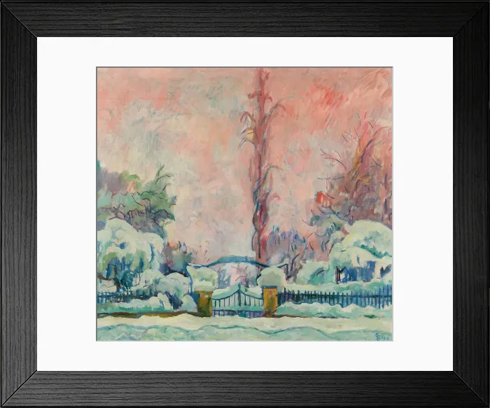 Framed Print : Nevicata, snowfall, 1919. Creator: Giacometti, Giovanni (1868-1933) Framed Print : Nevicata, snowfall, 1919. Creator: Giacometti, Giovanni (1868-1933)
