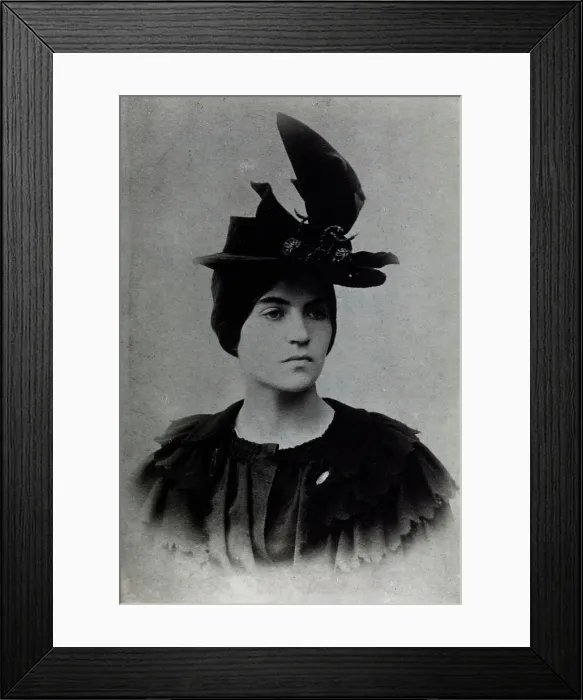 Framed Print : Portrait of Suzanne Valadon with hat, c1885. Creator: Anonymous Framed Print : Portrait of Suzanne Valadon with hat, c1885. Creator: Anonymous