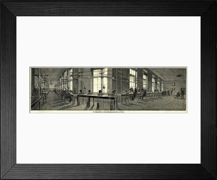 Framed Print : In the Central Telegraph Station in Berlin, 1863. Creator: Anonymous Framed Print : In the Central Telegraph Station in Berlin, 1863. Creator: Anonymous