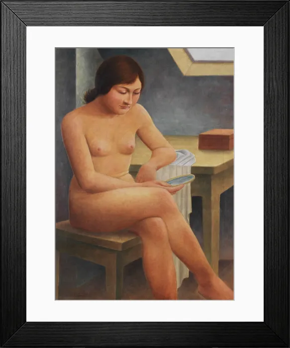 Framed Print : Girl with Mirror, 1930. Creator: Schrimpf, Georg (1889-1939) Framed Print : Girl with Mirror, 1930. Creator: Schrimpf, Georg (1889-1939)