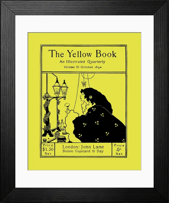 Framed Print : Cover of 'The Yellow Book', Volume 3, October 1894, 1894. Creator: Beardsley, Aubrey Framed Print : Cover of 'The Yellow Book', Volume 3, October 1894, 1894. Creator: Beardsley, Aubrey