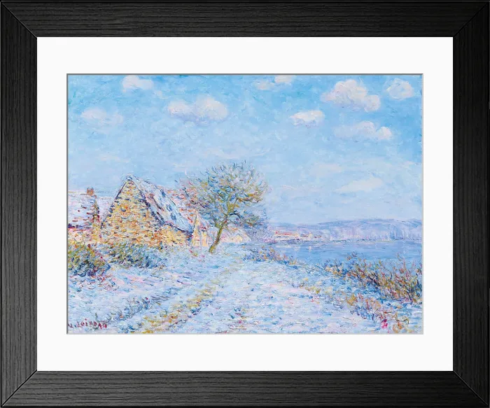 Framed Print : Tournedos-sur-Seine. Neige, givre, soleil, 1899-1900. Creator: Loiseau, Gustave (1865-1935) Framed Print : Tournedos-sur-Seine. Neige, givre, soleil, 1899-1900. Creator: Loiseau, Gustave (1865-1935)