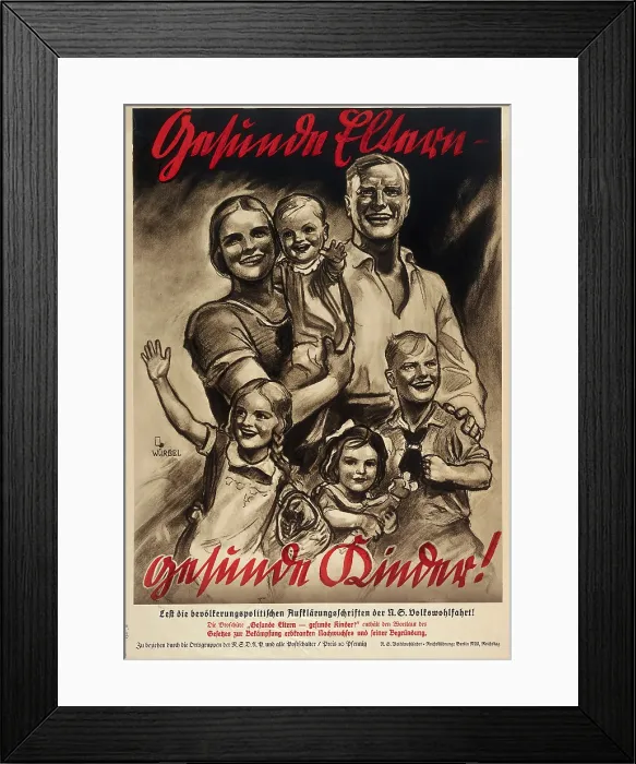 Framed Print : Healthy parents - healthy children!, c1934. Creator: Wurbel, Franz (1896-after 1937) Framed Print : Healthy parents - healthy children!, c1934. Creator: Wurbel, Franz (1896-after 1937)