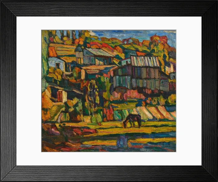 Framed Print : Suburbs of Kiev, c1918. Creator: Manievich (Manevich), Abraham (Abram) (1883-1942) Framed Print : Suburbs of Kiev, c1918. Creator: Manievich (Manevich), Abraham (Abram) (1883-1942)