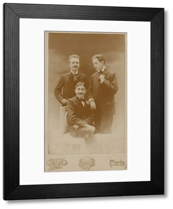 Framed Print : Marcel Proust, Lucien Daudet and Robert de Flers, 1896. Creator: Wegener, Otto (1849-1924) Framed Print : Marcel Proust, Lucien Daudet and Robert de Flers, 1896. Creator: Wegener, Otto (1849-1924)