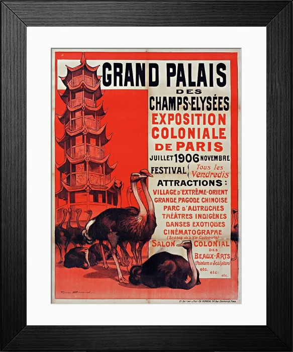 Framed Print : Paris colonial exhibition, 1906, 1906. Creator: Bouisset, Firmin (1859-1925) Framed Print : Paris colonial exhibition, 1906, 1906. Creator: Bouisset, Firmin (1859-1925)