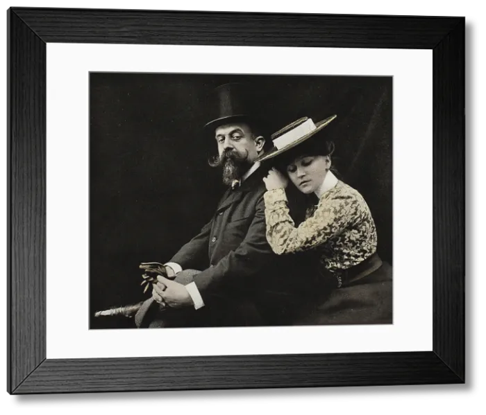 Framed Print : Henry Gauthier-Villars, called 'Willy' (1859-1931) and Colette (1873-1954), from 'Revue... 1902. Creator: Photo studio M. Ducourau Framed Print : Henry Gauthier-Villars, called 'Willy' (1859-1931) and Colette (1873-1954), from 'Revue... 1902. Creator: Photo studio M. Ducourau