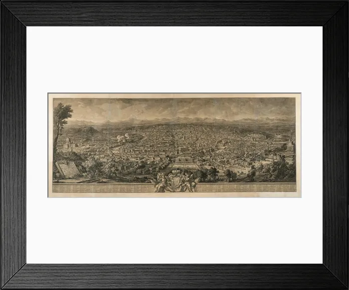 Framed Print : Prospetto dell'Alma Citta di Roma visto dal Monte Gianciolo, Between 1745 and 1765 Framed Print : Prospetto dell'Alma Citta di Roma visto dal Monte Gianciolo, Between 1745 and 1765