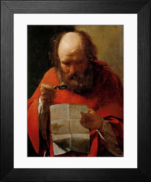 Framed Print : Saint Jerome. Creator: La Tour, Georges, de (1583-1652) Framed Print : Saint Jerome. Creator: La Tour, Georges, de (1583-1652)