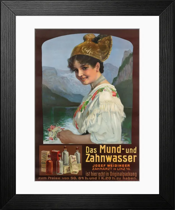 Framed Print : The mouth and toothwash by Josef Weidinger, c1900-1910. Creator: Anonymous Framed Print : The mouth and toothwash by Josef Weidinger, c1900-1910. Creator: Anonymous