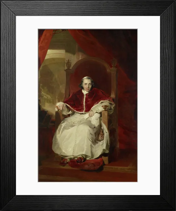 Framed Print : Portrait of Pope Pius VII (1742-1823), 1819. Creator: Lawrence, Sir Thomas (1769-1830)